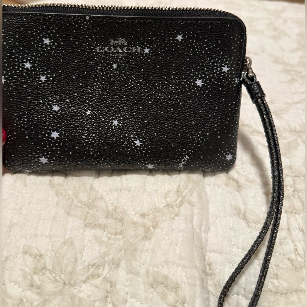 Coach Black Celestial Wristlet